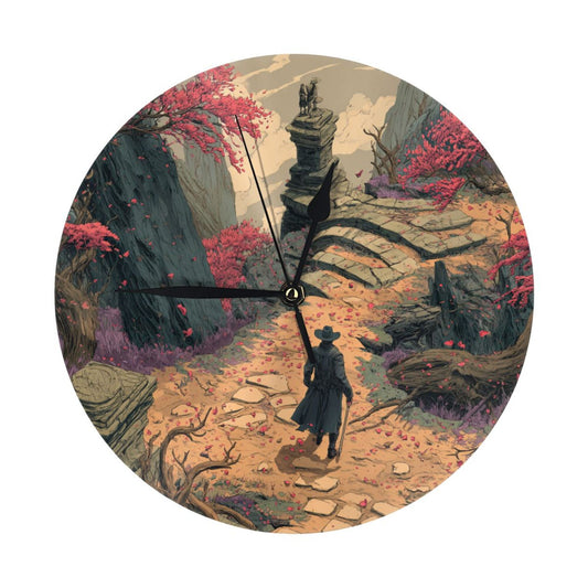 Vintage Fantasy Art Wall Clock – Silent Quartz Movement Home Decoration (10 Inch / 25cm)