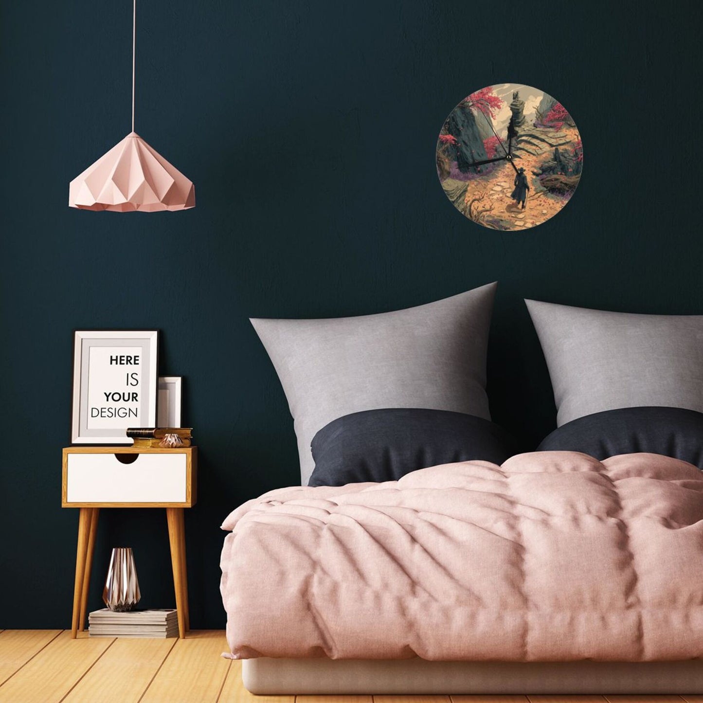 Vintage Fantasy Art Wall Clock – Silent Quartz Movement Home Decoration (10 Inch / 25cm)