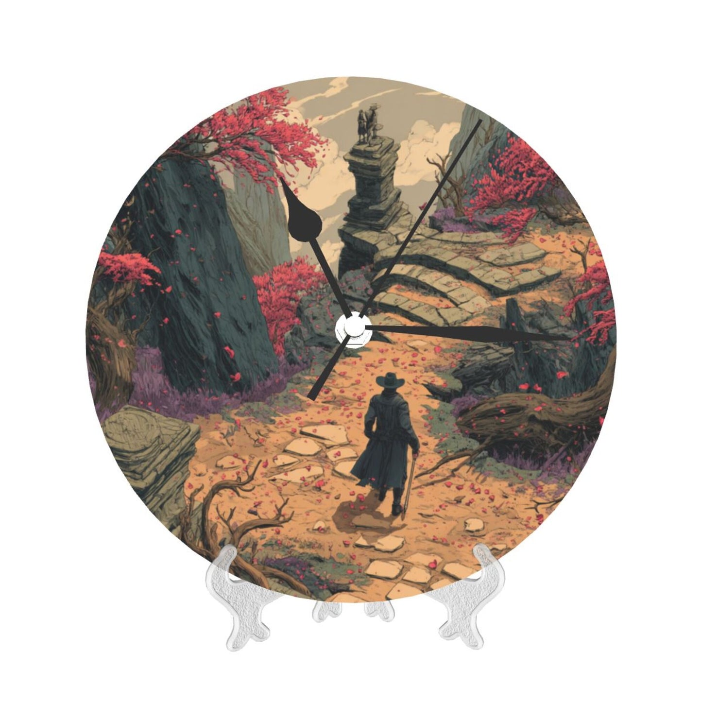 Vintage Fantasy Art Wall Clock – Silent Quartz Movement Home Decoration (10 Inch / 25cm)